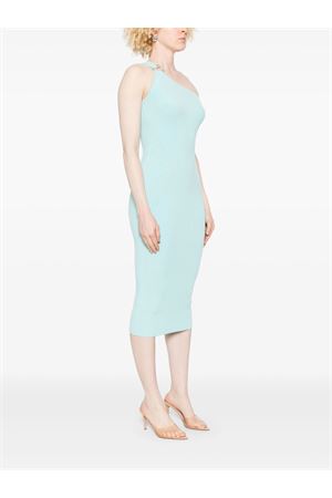 Light blue ribbed midi dress DAVID KOMA | SS25DKKN70DBLUESILVER